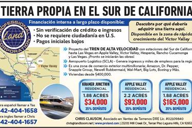 TIERRA PROPIA EN EL SUR DE CA en Orange County