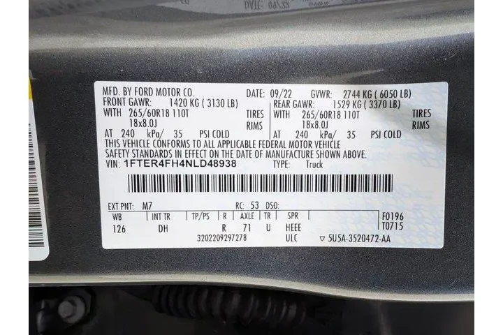 $33301 : Ford Ranger 2022 4x4 Lariat image 9