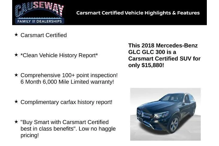 $15880 : Mercedes-Benz GLC 2018 AWD G image 2