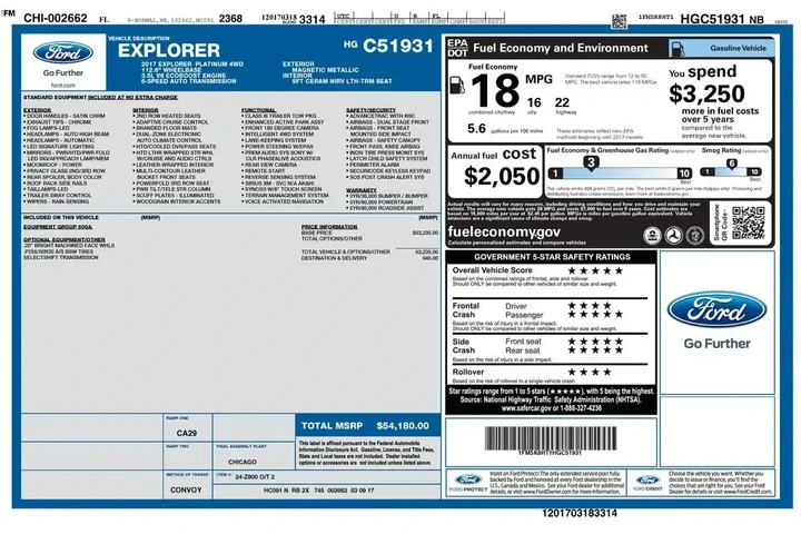 $17500 : Ford Explorer 2017 AWD Plati image 2