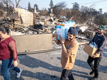 Muchas personas fueron afectadas por los incendios