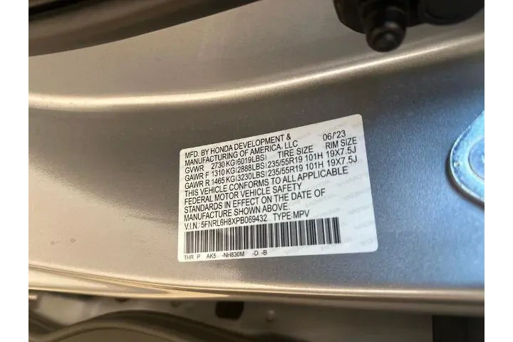 $38764 : Honda Odyssey 2023 Touring 4 image 10