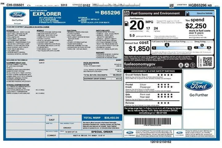 $14653 : Ford Explorer 2017 XLT 4dr S image 2