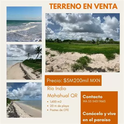 $5200000 : Terreno en venta Mahahual QR image 1