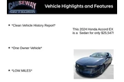 $25547 : Honda Accord 2024 EX 4dr Sed thumbnail