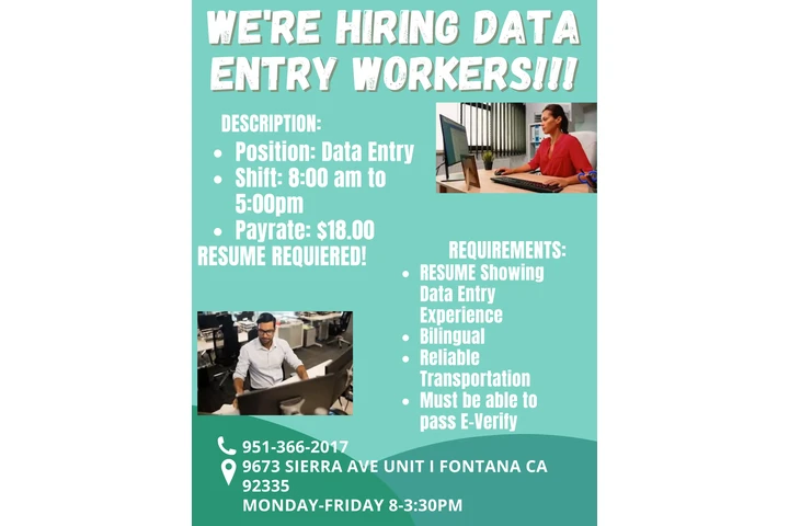 DATA ENTRY CLERK image 1