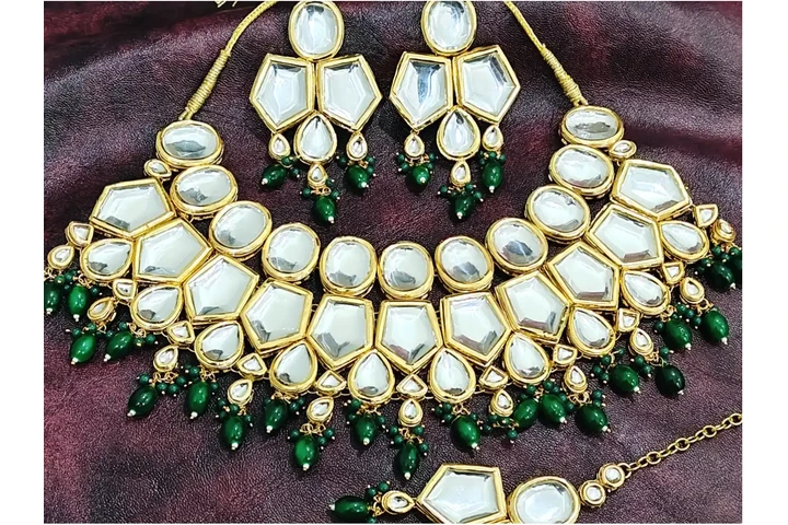 Bridal Polki Necklace Set image 1