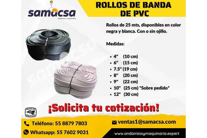 $1 : BANDA DE PVC SAMACSA OJILLADA image 1