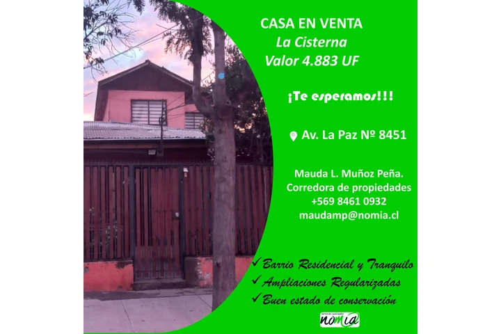 $192000000 : Casa en venta en La Cisterna image 1