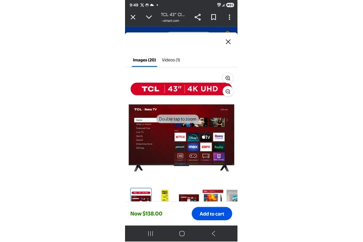 $120 : TV SMRT $120 HISENSE TCL ROKU image 1
