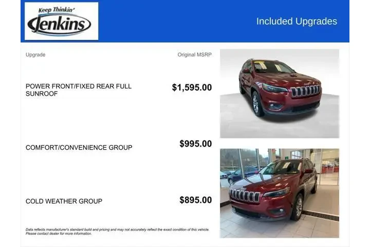 $19500 : Jeep Cherokee 2019 4x4 Latit image 4