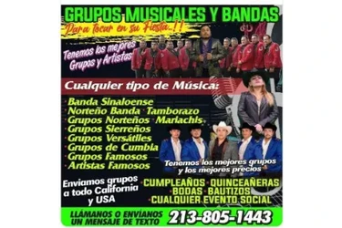 GRUPOS MUSICALES Y BANDAS en Orange County