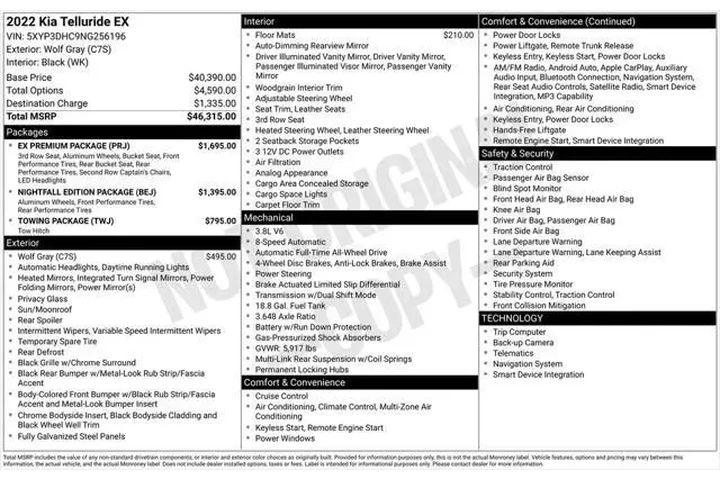 $29290 : Kia Telluride 2022 AWD EX 4d image 3