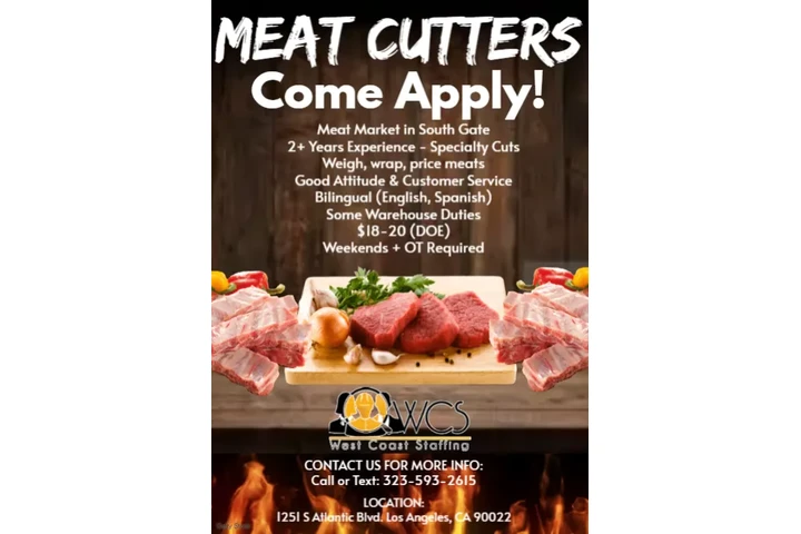 Meat Cutter/Butcher/Carnicero. image 1