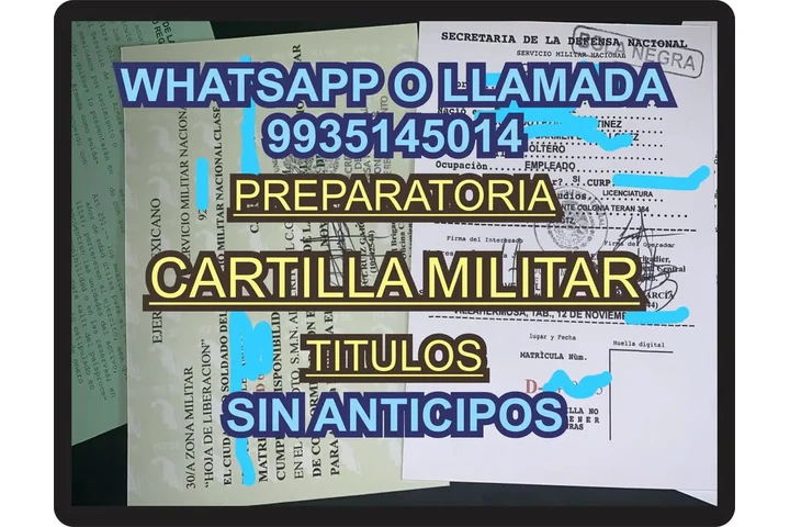 $1000 : CARTILLA MILIT, PREPA, TITULOS image 2