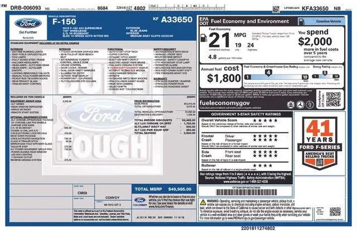 $24495 : Ford F-150 2019 4x4 XL 4dr S image 9