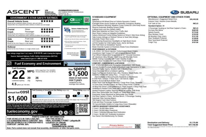 $21492 : 2022 Ascent Touring image 4