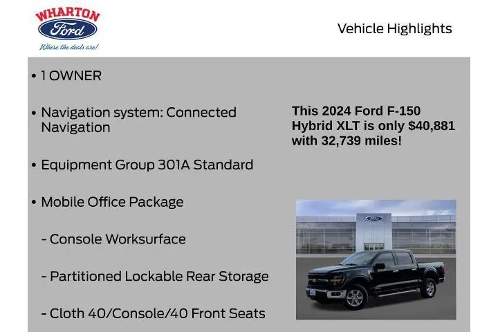 $38897 : Ford F-150 2024 4x4 XLT 4dr image 6