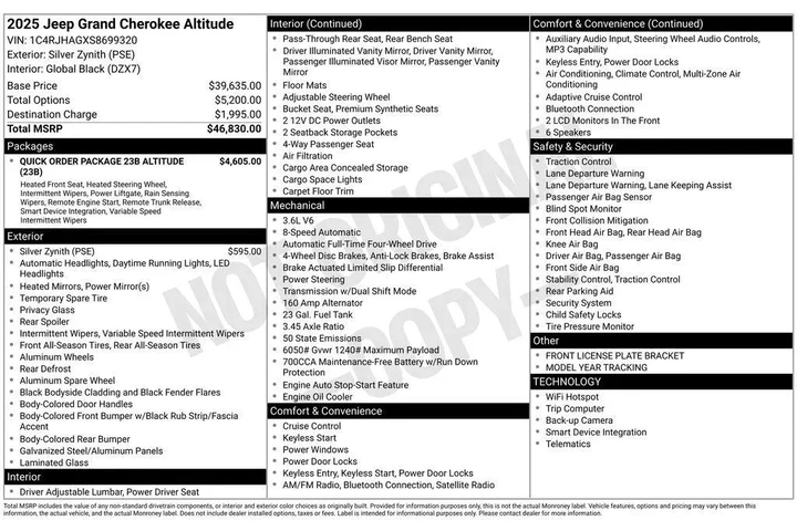 $35957 : Jeep Grand Cherokee 2025 4x4 image 4