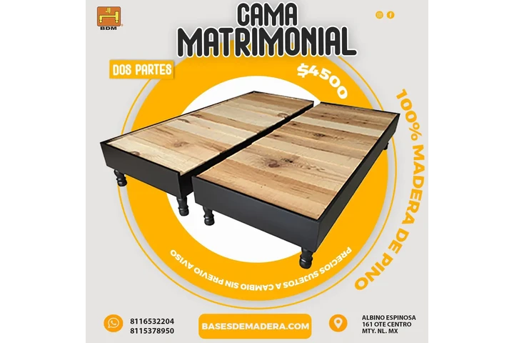 $4500 : Base Matrimonial en Dos Partes image 1