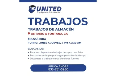 Empleo en Almacén en San Bernardino