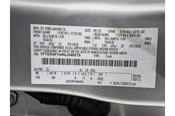 $31377 : Ford Ranger 2022 4x4 Lariat image 9