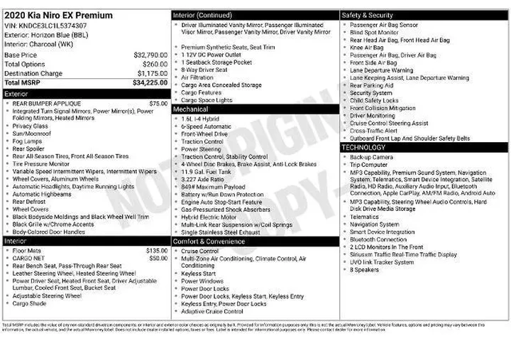 $18800 : Kia Niro 2020 EX Premium 4dr image 2