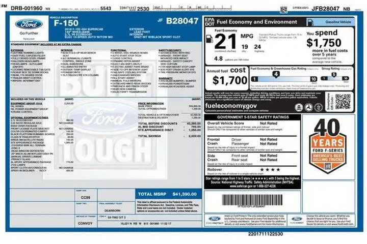 $20357 : Ford F-150 2018 4x4 Lariat 4 image 2