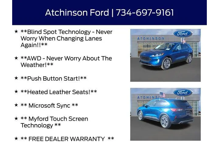 $21500 : Ford Escape 2022 AWD SEL 4dr image 8
