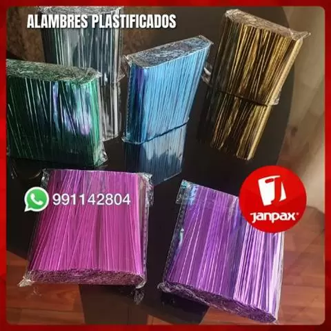 $15 : ALAMBRES PLASTIFICADOS DORADOS image 3