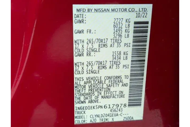 $34998 : Nissan Frontier 2023 4x4 PRO image 10