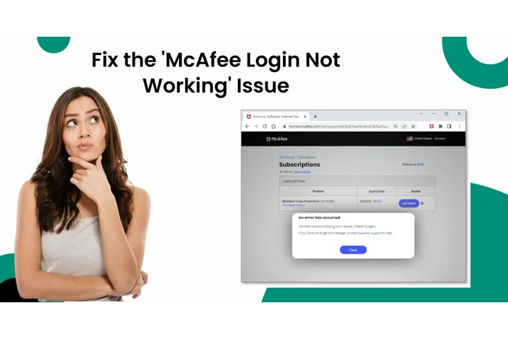 McAfee Login Not Working image 1