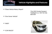 $29429 : Honda Passport 2022 AWD Trai thumbnail