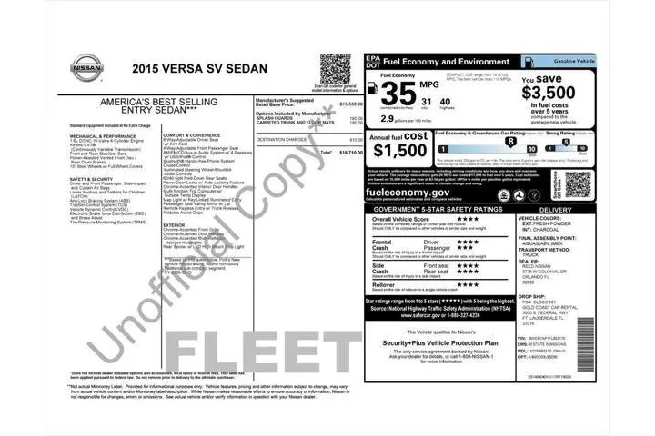 $7287 : Nissan Versa 2015 1.6 SV 4dr image 3