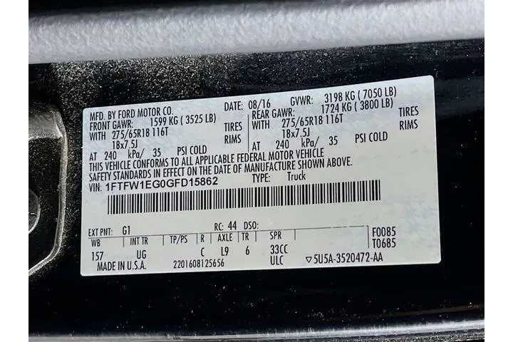 $18975 : Ford F-150 2016 4x4 XLT 4dr image 8