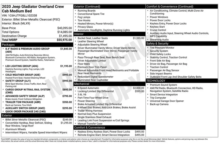 $30900 : Jeep Gladiator 2020 4x4 Over image 5