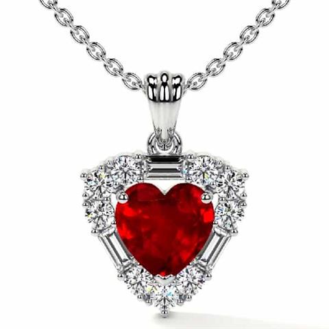 Sale on ruby heart necklace image 1