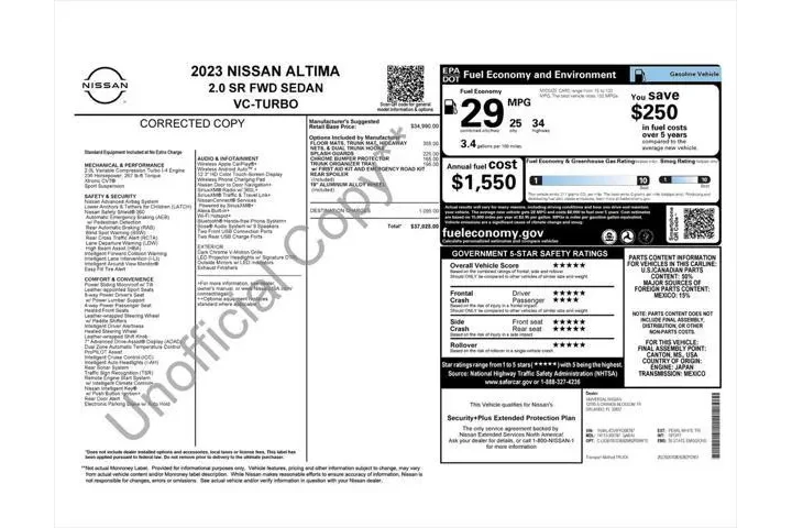 $26018 : Nissan Altima 2023 2.0 SR 4d image 4