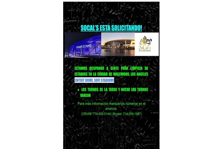 LIMPIEZA DE ESTADIOS (NOCHE) image 1