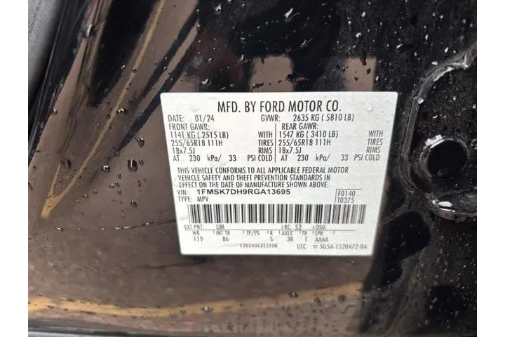 $34128 : Ford Explorer 2024 XLT 4dr S image 10