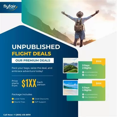 Unpublished Flight | Save Big! image 1