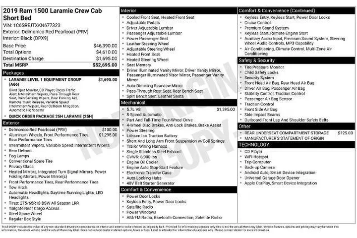 $31565 : Ram 1500 2019 4x4 Laramie 4d image 3
