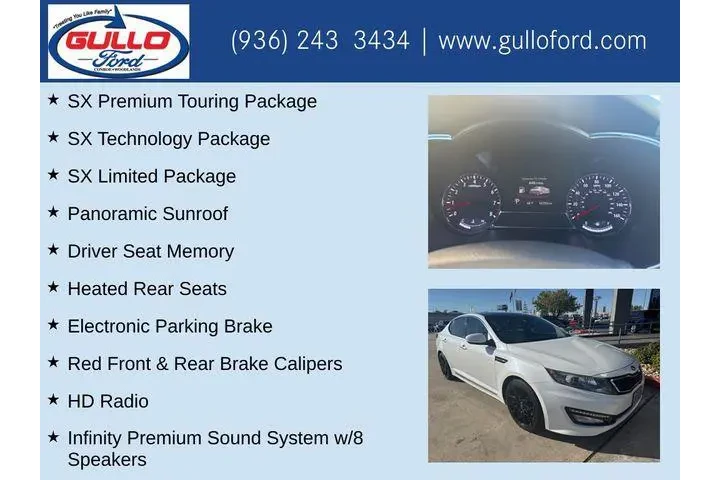 $12991 : Kia Optima 2013 SX 4dr Sedan image 4