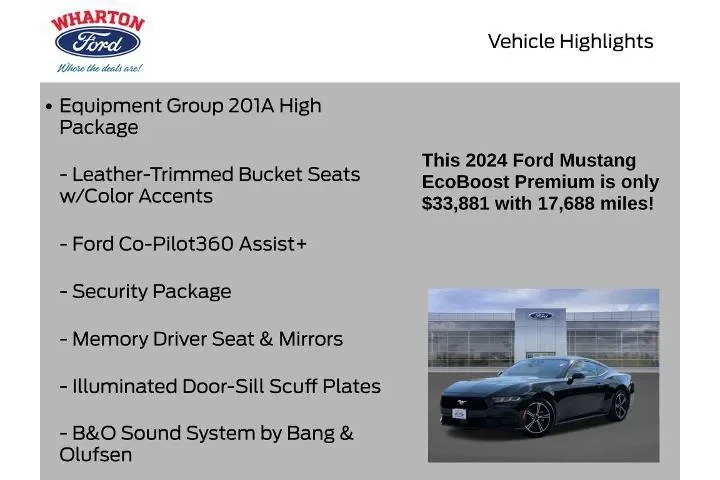 $32722 : Ford Mustang 2024 EcoBoost P image 6