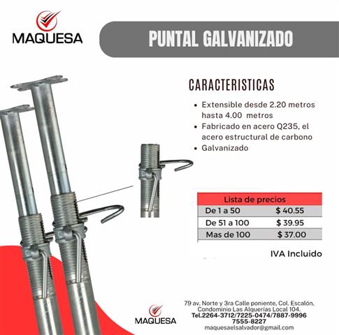 $40 : Puntal Galvanizado image 2