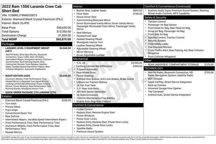 $33996 : Ram 1500 2022 4x2 Laramie 4d image 9