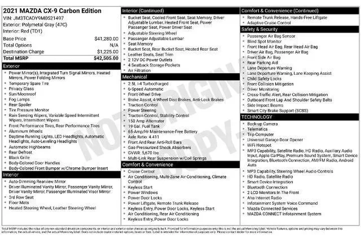$26468 : Mazda CX-9 2021 Grand Tourin image 2