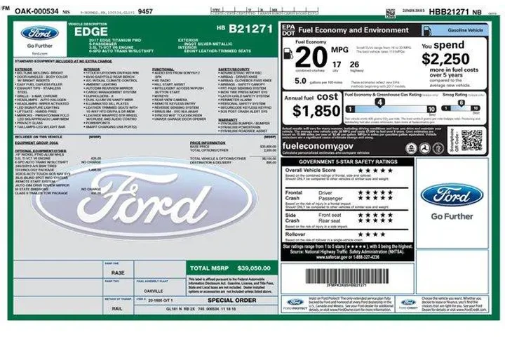 $14788 : Ford Edge 2017 Titanium 4dr image 10