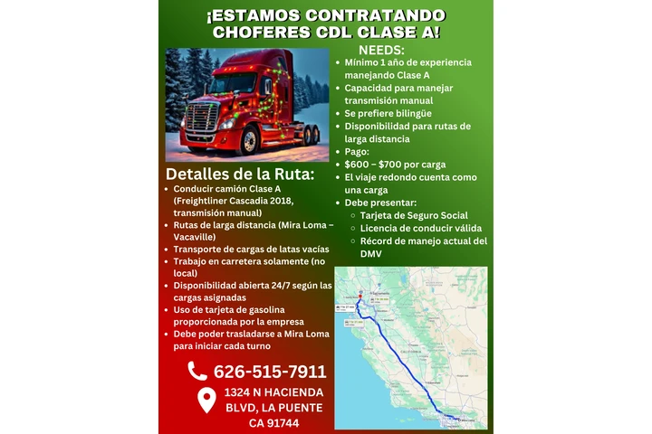 MANEJADOR DE CAMINOETA CLASE A image 1