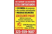 SOLICITO COCINERA y MESERA 📍 en San Bernardino